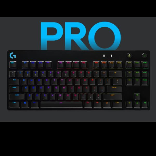 Logitech G Pro Mechanical Gaming Keyboard - Tastiera - retroilluminato - USB - USA Internazionale - interruttore: GX Blue Clicky - nero